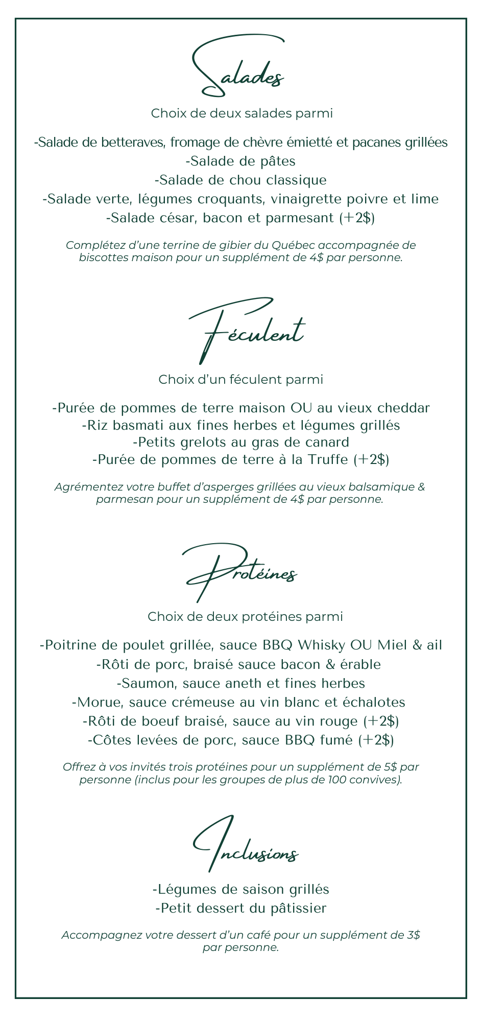 Buffet chaud - Korsé Traiteur